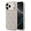 Husa Spate Guess PU Leather 4G Gold Frame MagSafe pentru iPhone 17 Pro Roz