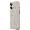 Husa Spate Guess PU Leather 4G Gold Frame MagSafe pentru iPhone 17  Roz