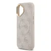 Husa Spate Guess PU Leather 4G Gold Frame MagSafe pentru iPhone 17  Roz