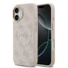 Husa Spate Guess PU Leather 4G Gold Frame MagSafe pentru iPhone 17  Roz