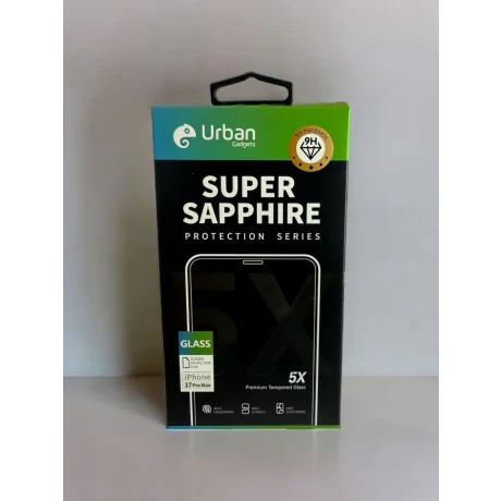 Folie Sticla Urban Gadgets 5X Super Sapphire pentru iPhone 17 Pro Max Negru