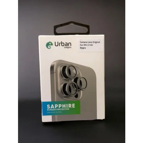 Folie Sticla Camera Individual Urban Gadgets Sapphire pentru iPhone 17 Air Negru