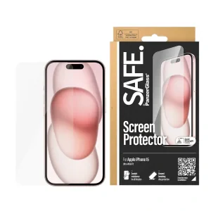 Folie sticla PanzerGlass Safe UWF pentru iPhone 15 Transparent