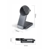 Suport Birou cu Incarcare Wireless 3in1 Swissten 25W compatibil MagSafe Negru