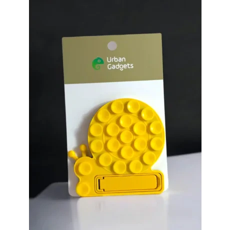 Suport Universal cu Adeziv Ventuza Magsafe pentru Telefon Melc Galben