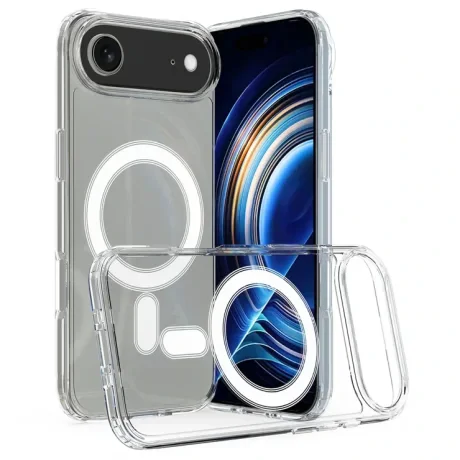 Husa Spate Hard MagSafe pentru iPhone 17 Bulk Transparent