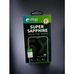 Folie Sticla Urban Gadgets 5X Super Sapphire pentru iPhone 13/13 Pro/14/16e Negru