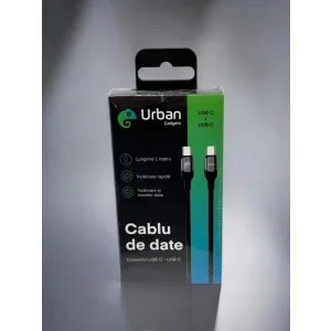 Cablu date Urban Gadgets USB C- USB C 100W 1m Negru