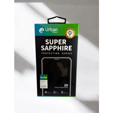 Folie Sticla Urban Gadgets 5X Super Sapphire pentru Samsung Galaxy S24/S25 Negru