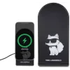Incarcator Wireless de Birou Karl Lagerfeld 2in1 Choupette NFT 15W Negru