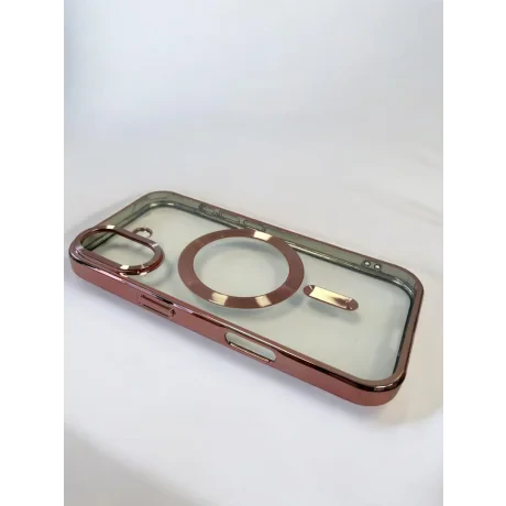 Husa Spate Beauty Lens Frame MagSafe pentru iPhone 17 Bulk Roz/Mov