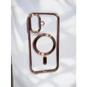 Husa Spate Beauty Lens Frame MagSafe pentru iPhone 17 Bulk Roz/Mov