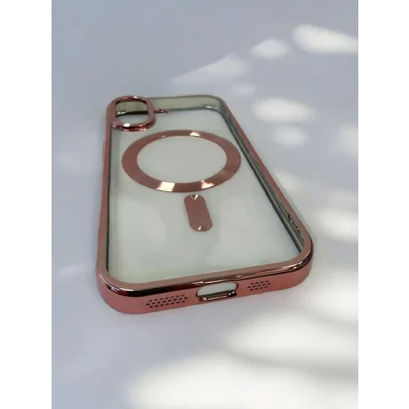 Husa Spate Beauty Lens Frame MagSafe pentru iPhone 17 Bulk Roz/Mov