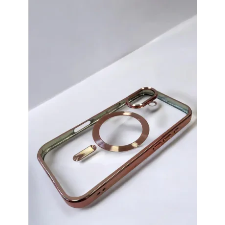 Husa Spate Beauty Lens Frame MagSafe pentru iPhone 17 Bulk Roz/Mov