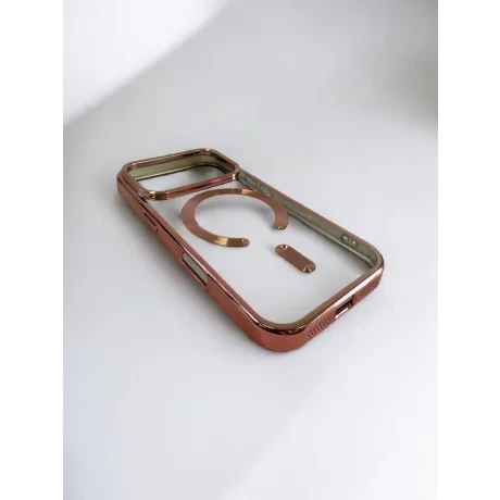Husa Spate Beauty Lens Frame MagSafe pentru iPhone 17 Pro Bulk Roz/Mov