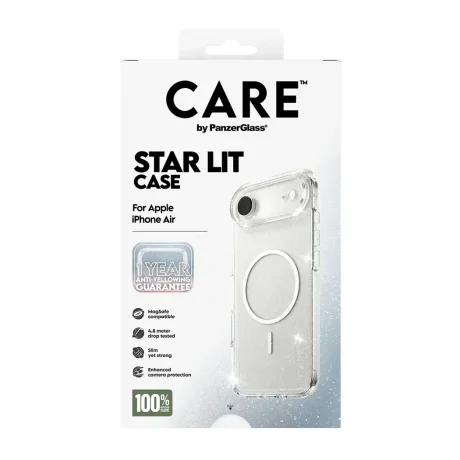 Husa Spate PanzerGlass MagSafe pentru iPhone 17 Air CR83299 Glitter-Transparent