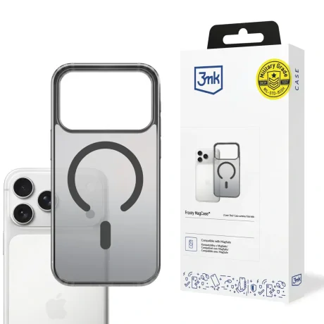Husa Spate 3MK Frosty MagSafe pentru iPhone 17 Pro Negru