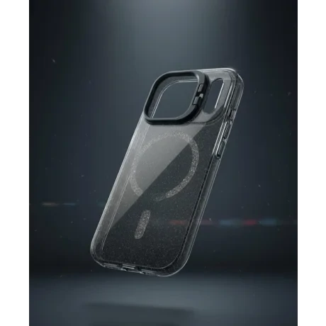 Husa Spate Fashion MagSafe pentru iPhone 17 Pro Negru