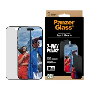 Folie Sticla Privacy PanzerGlass UWF pentru iPhone 17 Air PG74944 Negru