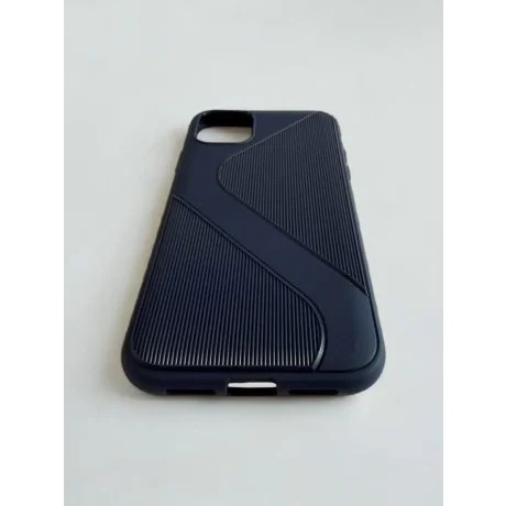 Husa Cover Silicon Carbon pentru iPhone 12 Pro Max Bulk Albastru