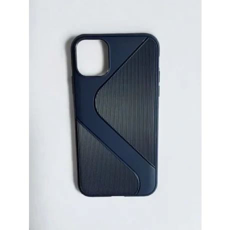 Husa Cover Silicon Carbon pentru iPhone 12 Pro Max Bulk Albastru