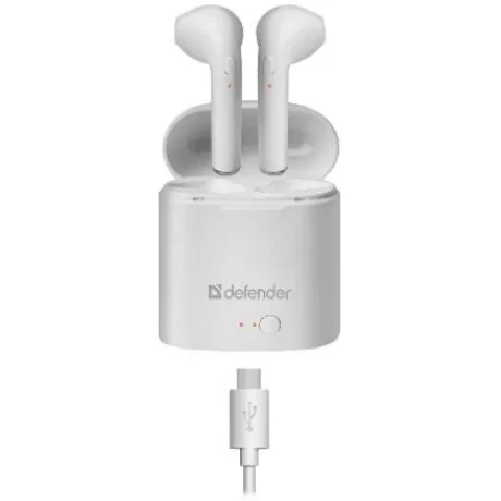 Casti Bluetooth Defender Twins 630 Wireless BT 5.0 Alb