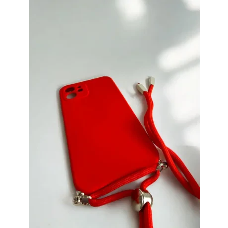 Husa Spate cu Snur ( Summer) pentru iPhone 12 Rosu