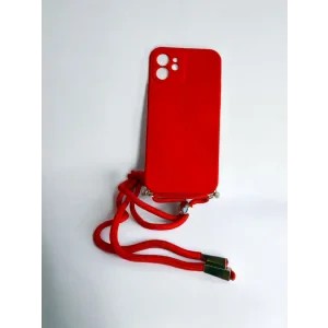 Husa Spate cu Snur ( Summer) pentru iPhone 12 Rosu