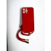 Husa Spate cu Snur ( Summer) pentru iPhone 13 Pro Max Rosu