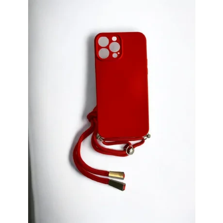 Husa Spate cu Snur ( Summer) pentru iPhone 13 Pro Max Rosu