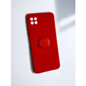 Husa Spate Silicon Finger Grip pentru Samsung Galaxy A22 5G Bulk Rosu