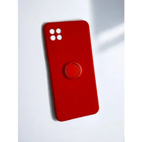 Husa Spate Silicon Finger Grip pentru Samsung Galaxy A22 5G Bulk Rosu