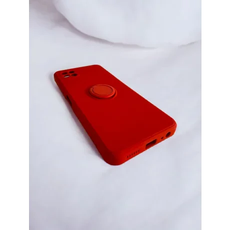 Husa Spate Silicon Finger Grip pentru Samsung Galaxy A22 5G Bulk Rosu