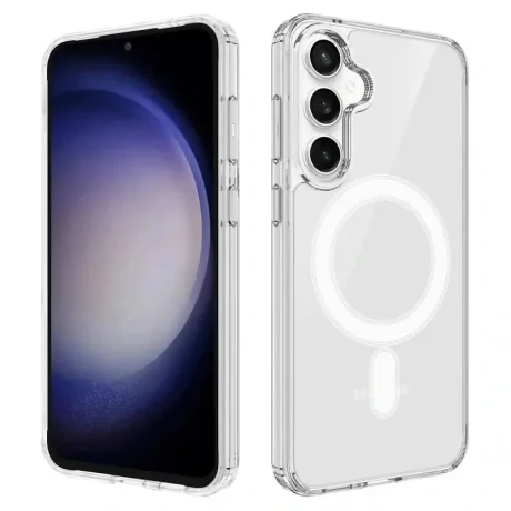 Husa Spate Hard MagSafe pentru Samsung Galaxy S24 FE Bulk Transparent