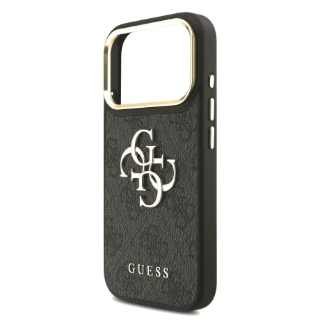 Husa Spate Guess PU Leather 4G Gold Frame MagSafe pentru iPhone 17 Pro GUHCP17L4GMGCGR Negru