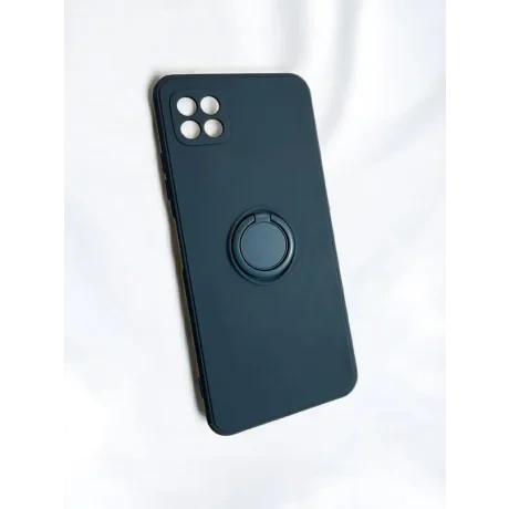 Husa Spate Silicon Finger Grip pentru Samsung Galaxy A22 5G Bulk Albastru