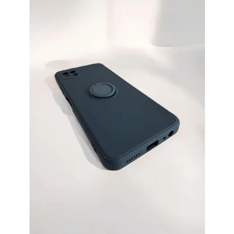 Husa Spate Silicon Finger Grip pentru Samsung Galaxy A22 5G Bulk Albastru