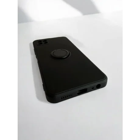 Husa Spate Silicon Finger Grip pentru Samsung Galaxy A22 5G Bulk Negru