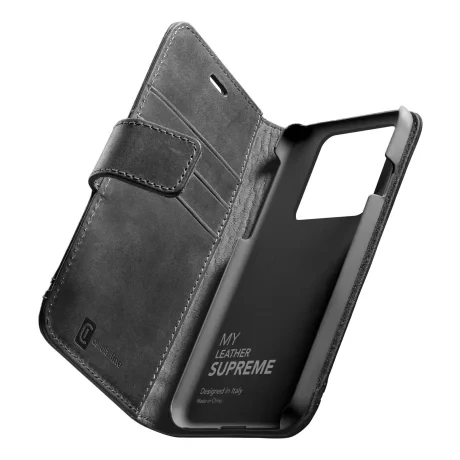 Husa Book Cellularline Supreme pentru iPhone 13 Pro Max Negru