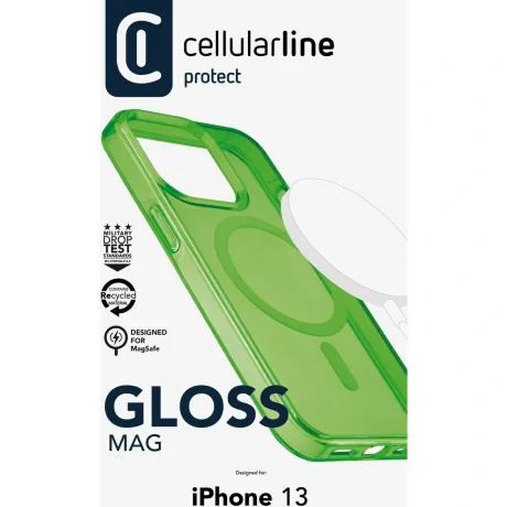 Husa Spate Cellularline GlossMag pentru iPhone 13 Pro Max Verde