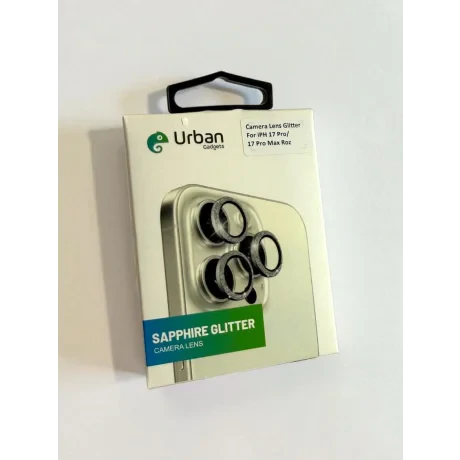 Folie Sticla Camera Individual Urban Gadgets Glitter pentru iPhone 16 Pro/16 Pro Max/17 Pro/17 Pro Max Roz (287453)