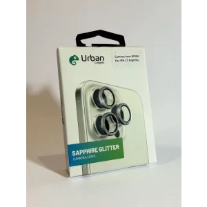 Folie Sticla Camera Individual Urban Gadgets Glitter pentru iPhone 16/16 Plus/17 Argintiu (285213)