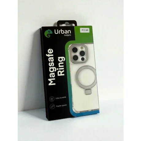 Husa Spate Urban Gadgets Inel Stand Magsafe pentru iPhone 17 Air Transparent