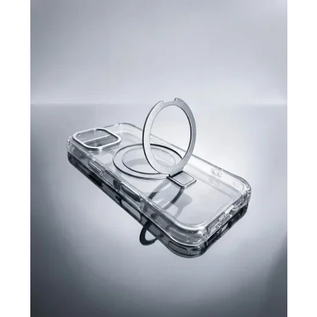Husa Spate Urban Gadgets Inel Stand Magsafe pentru iPhone 17 Transparent