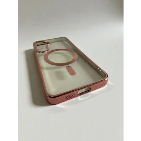 Husa Spate Beauty Lens Frame Magsafe pentru Sam Gal S25Plus Bulk Roz/Mov