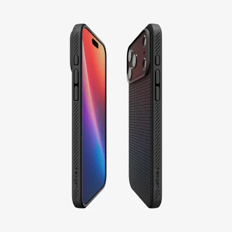 Husa Spate Spigen Liquid Air Mat pentru iPhone 17 Pro Negru