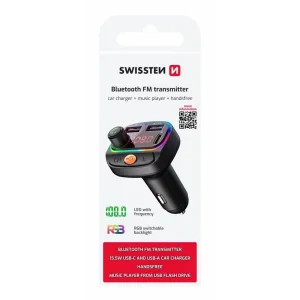 Transmitator FM Wireless RGB Swissten Negru