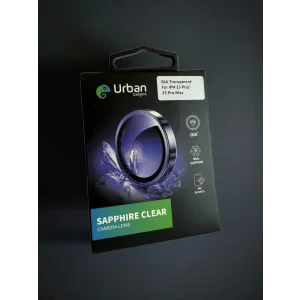 Folie Sticla Camera Individual Urban Gadgets Gia Sapphire pentru iPhone 15 Pro/15 Pro Max Transparent