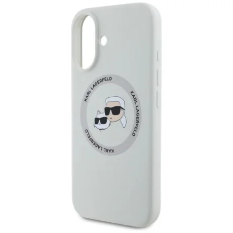 Husa Spate Karl Lagerfeld KandCH Heads MagSafe pentru iPhone 16 Bej