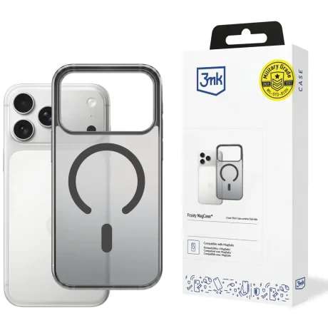 Husa Spate 3MK Frosty MagSafe pentru iPhone 17 Pro Max Negru